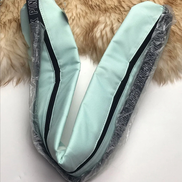 Pink Victoria Secret Sling Cooler Sea foam Travel Beach Insulated Drink Carrier - Picture 3 of 6